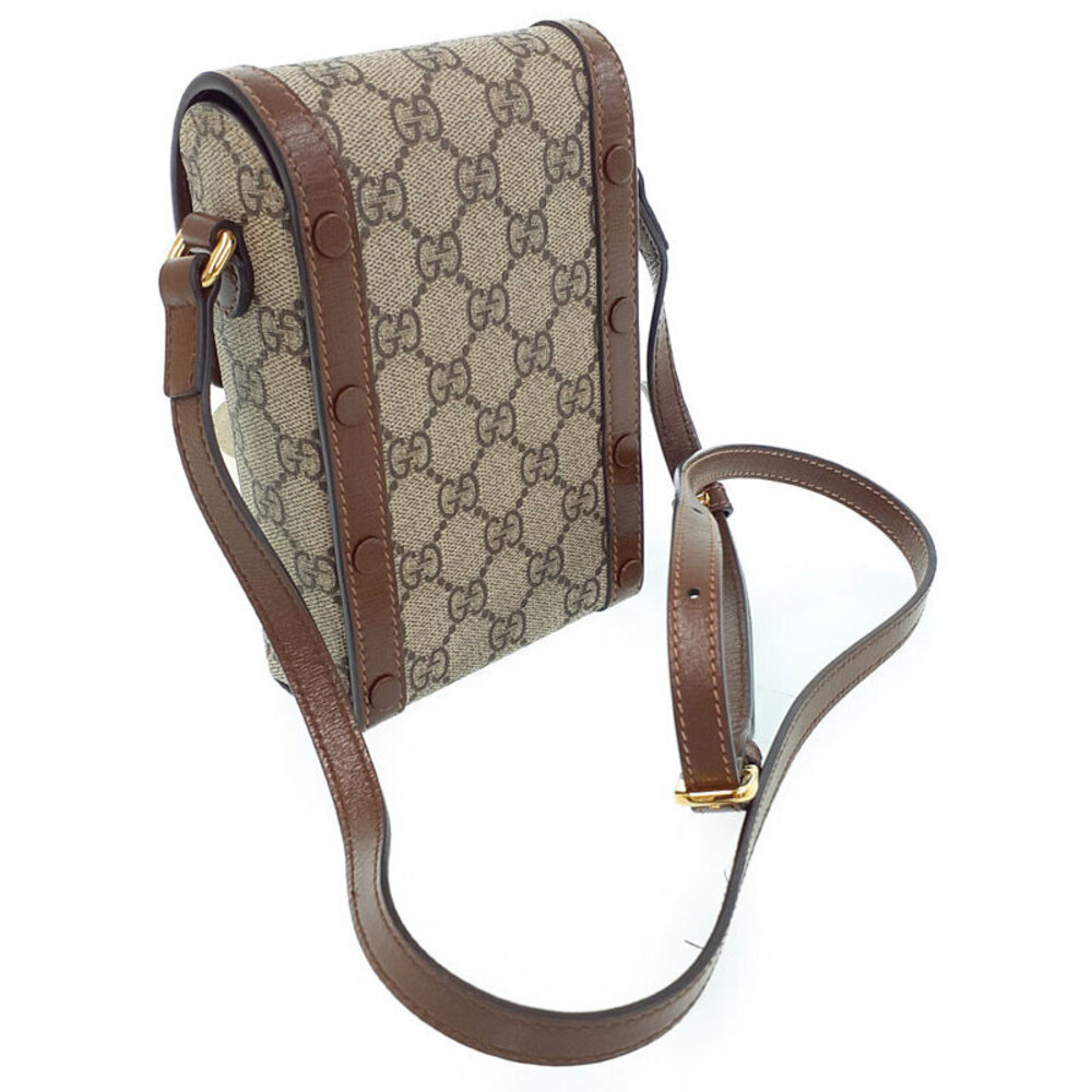 Gucci Bag GG beige ebony canvas Brown 1955 Horsebit Supreme